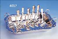 SPARGELSCHALE MIT EINSATZ UND 6 SPARGEL- ZANGEN, METALL VERSILBERT, SCHALE: 4.5 X 29.5 X 20 CM
