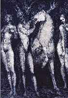 FUCHS, ERNST, PROF., GEB. 1930 WIEN, MYTHOLOGISCHE SZENE, RADIERUNG VON 1976, HANDSIGNIERT, NUM. 39/99, CA. 18,5 X 16,5 CM