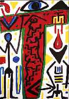 PENCK, A.R., OHNE TITEL, FARBOFFSET, HANDSIGNIERT, CA. 65 X 45 CM, PP