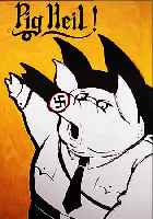 UNGERER, TOMI, PIG HEIL, FARBOFFSET, HANDSIGNIERT, CA. 75 X 55 CM