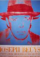 WARHOL, ANDY/JOSEPH BEUYS, PLAKAT ZUR BEUYS-AUSSTELLUNG 1980, FARBOFFSET, VON JOSEPH BEUYS HANDSIGNIERT, BLATTGR. CA. 72 X 50 CM