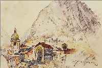 SPIRO, EUGEN, 1874-1972, WVZ ANSICHT VON LUGANO, AQUARELLIERTE ZEICHNUNG, RE. U. SIGN. UND DAT. 62, CA. 20 X 28,5 CM, U.GL., R.