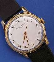 BAUME & MERCIER HERRENARMBANDUHR, REF.-NR. 3503/69460, SCHWEIZ UM 1948, GG 750/000, BODEN U. GLASR. GEDR., BLATT REST., WERK VERG., 17 ...
