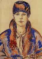 WIMMER, FRITZ, 1879-1960, BILDNIS DER INGEBORG KLEIBER (EHEFRAU DES BERüHMTEN MUSIKERS), AQUARELL üBER TUSCHE, AUF ...