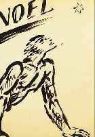 MASEREEL, FRANS, 1889-1972, NOEL, TUSCHEZEICHNUNG, RE. U. MONOGR. UND DAT. 1951, PAPIER GEBRäUNT UND MIT KNICK- SPUREN, CA. ...
