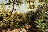 FROMMHOLD, ERNST, GEB. 1879 LEIPZIG, WALD- LANDSCHAFT MIT BACH, ÖL/LWD., RE. U. SIGN., 60 X 80 CM, R.