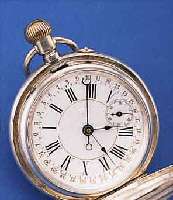 HERRENTASCHENUHR SAVONETTE DATUM, SCHWEIZ UM1875, SILBER, PERF. EMAILBL., DATUMSTELLRIEGELAUßEN 2, GEBL. STAHLZEIGER, DATUMANZ. AUF ...