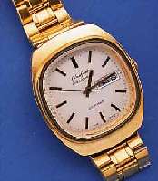 GLASHÜTTE HERRENARMBANDUHR SPEZICHRON, REF.-NR. 079157, DEUTSCHLAND UM 1980, METALL HARTVERG. INCL. METALLBAND, EDELST.-BODEN GE- DR., ZENTRALSEK., ...
