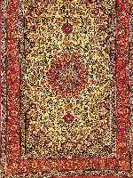 ESFAHAN FEIN,PERSIEN CA 165 X 105 CM. .EHZ 2 KORKWOLLE M.U.AUF SEIDE.CA 10 JAHRE.1MIO KN/QM