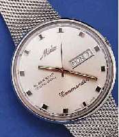 MIDO HERRENARMBANDUHR OCEANSTAR DATODAY COM- MANDER, REF.-NR. 636/8429, SCHWEIZ UM 1990, EDELST., EDELST.-FLECHTB., ORIG.-ETUI, VER- KAUFSKOPIE ...