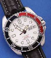 CITIZEN TAUCHERHERRENUHR AUTOMATIK, REF.-NR.468717, JAPAN UM 1995, EDELST., TEILW. MATT., TEILW. POL., BODEN U. KRONE GESCHR., BEI FERTIGST. ...