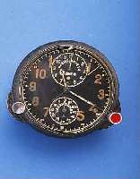 BORDCHRONOGRAPH, SOWJETUNION UM 1948, ERSTE MOSKAUER UHRENFABRIK, NACHBAU DES JAEGER-LE COULTRE CHRONOFLIGHT, KAL. 310, ZWEIZEIT, 5 TAGEWERK, 60 ...