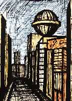 BUFFET, BERNARD, 1928-2000, ZWEI FARB- LITHOGRAPHIEN AUS: EINE REISE NACH JAPAN, AUFLAGE 200 EXEMPL., MOURLOT PARIS 1981, JE CA. 47 X 32 ...
