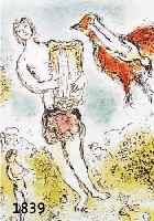 CHAGALL, MARC, 1887-1985, ZWEI FARBOFF- SETLITHOGRAPHIEN AUS DIE ODYSEE, DACO STUTT- GART 1989, JE CA. 37,6 X 29,6 CM, PP