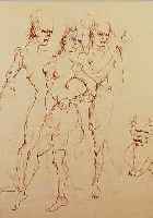FINFINI, LEONOR, 1908-1996, ORPHEUS UND EURI- DIKE, FARBRADIERUNG, HANDSIGNIERT UND NUM. 143/250, CA. 34 X 26 CM