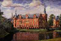 TILLMANS, HERMANN, *1860 REMSCHEID-LüTRINGHAUSEN, WIRKTE IN WEIMAR, ANSICHT EINES SCHLOSSES IN WEIT- LäUFIGEM ...