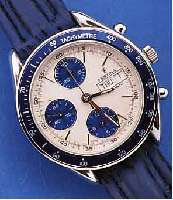 FESTINA ARMBANDCHRONOGRAPH AUTOMATIK, REF.- NR. 5258, SCHWEIZ UM 1996, EDELST. POL., BODENU. KRONE GESCHR., TACHYMETERSKALA AUF ...