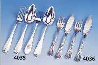 FISCHBESTECK FüR 6 PERSONEN, UM 1906/10, WMF, METALL, BEST. AUS: 6 MESSER UND 6 GABELN, SEHR SELTEN, PASSEND ZU KAT.-NR. 03-4039 UND 03-4089