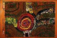 HUNDERTWASSER, FRIEDENSREICH, 1928-2000, KREISVERKEHR, AUS DER REGENTAG-MAPPE, NUM. 1077/3000, CA. 47,5 X 65,5 CM, U.GL., ORIG. RAHMEN, WVZ ...