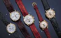 BENEDICT HERRENARMBANDUHR, MIT VOLLKALENDER-ANZ. INCL. MONDPHASE, MODELL SUPER DE LUXE, METALLGEH. HARTVERG., BEIDS. SAPHIRVERGL., RAND ...