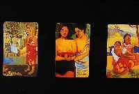 KUJAU, KONRAD, SATZ AUS DREI TELEFONKARTEN NACH PAUL GAUGUIN, ED. GALERIE DER FäLSCHUNGEN, PP, U.GL., ...
