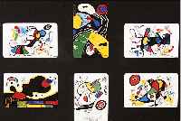 KUJAU, KONRAD, SATZ AUS 6 TELEFONKARTEN NACH JOAN MIRO, ED. GALERIE DER FäLSCHUNGEN, PP, U.GL., R.