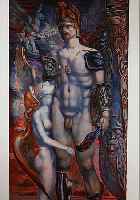 FUCHS, ERNST, "PERSEUS-HOMMAGE A DAIDALOS", FARBSERIGRAPHIE AUS DER MAPPE "HIGHLIGHTS I, 1979", MüNCHEN 1979, SIGN. U. NUM. ...