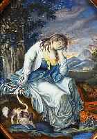 UNBEK. KüNSLER, ENDE 18. JH., NACH DEM ORIGINAL ANGELIKA KAUFFMANNS (1741-1807), DIE WAHNSINNIGE MARIA, ZU LAURENCE STERNE, SENTIMENTAL ...