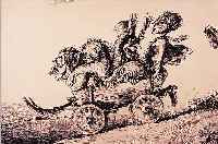 WEBER, A. PAUL, 1893 ARNSTADT-1980 SCHRET- STAKEN, WIR SIND üBERN BERG, LITHOGRAPHIE, RE. U. HANDSIGN., CA. 37 X 49 CM
