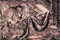 WEBER, A. PAUL, 1893 ARNSTADT-1980 SCHRET- STAKEN, DER HELD, LITHOGRAPHIE, RE. U. HANDSIGNIERT, CA. 29 X 42,5 CM