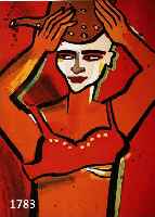 BACH, ELVIRA, GEB. 1951, FARBLITHOGRAPHIE, HANDSIGNIERT UND DAT. 98, BEZ.: E.A., CA. 79 X 59 CM, RÄNDER LEICHT KNITTERFALTIG