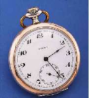 SAXONIA HERRENTASCHENUHR OFFEN, 800ER SILBERDEUTSCHLAND/SCHWEIZ UM 1912, RäNDER VERG., BER., EMAILBL. SIGN., FEIN HAARR. BEI 7, GE- BL. ...