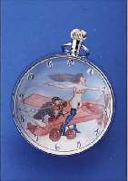 SCHREIBTISCHKUGELUHR MIT EINGEBAUTEM TASCHEN- UHRWERK VON BORELL & FILS, UM 1924, AKTUEL- LER UMBAU, METALL VERCHR., ZIFFERBL. BEMALT M.EINDEUTIG ...