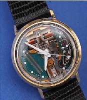 BULOVA ACCUTRON HERRENARMBANDUHR, SCHWEIZ UM1967, METALL VERG., BER., EDELST.-BODEN GE- SCHR., ELEKTROMECH. STIMMGABELSCHW.-PRINZIP, PATENT VON ...