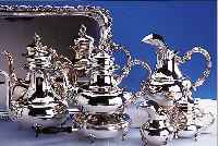 GR. KAFFEE/TEESET, DEUTSCH, ENTWURF UM 1900, GEBR. KüHN, 925ER SILBER, BAROCKSTIL, AUSF. NACH 1930, BEST. AUS KAFFEE- UND TEE- KANNE, ...