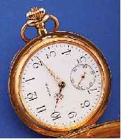 SIGMA HERRENTASCHENUHR SAVONETTE, SCHWEIZ, HAUSMARKE DER FIRMA DREYFUS & CO. IN BIEHL, FüR DEN DTSCH. MARKT UM 1905, RG 585/000, BEIDE ...