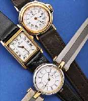 KONVOLUT: 3 JUNGHANS DAMENARMBANDUHREN, UNGETR. LAGERW. UM 1992, ORIG.-ZUST., 2X BICOLOR, 1X HARTVERG., ALLE BöDEN GEDR., ...