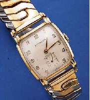 KONVOLUT: 2 HERRENARMBANDUHREN, FüR DEN US- MARKT, UM 1952, 1X WITNAUER/REVUE, GG-FILLED GEH., SCHERENGLIEDERB. SPäTER, EDELST.-BODEN ...