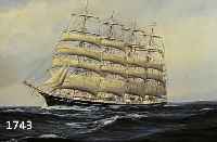 PEDERSEN, P., DÄNISCHER MALER, ANFANG 20. JH., VIERMAST-SEGELSCHIFF IN VOLLER TAKELAGE, ÖL/LWD, RE. U. SIGN., CA. 42 X 62 CM, R.
