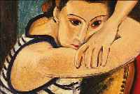 MATISSE, HENRI, 1869 - 1954, "SINNENDE", FARBLITHOGRAPHIE, MONTE CARLO, A. SAURET 1954, 26,5 X 20,5 CM, PP. UNTER GLAS, R.