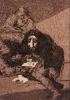 GOYA, FRANCISCO JOSE, 1746 - 1824, "EL VERGONZOSO", RADIERUNG AUS "LOS CAPRICHOS", CA. 22,5 X 17,5 CM, ...