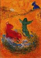 CHAGALL, MARC, 1887 - 1985, "DIE WOLFSFALLE", FARBOFFSET AUS "DAPHNIS UND CHLOE", V. 1961, MOURLOT NR. 312, ED. ...