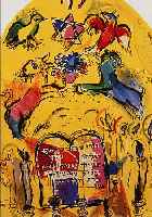CHAGALL, MARC, 1887 - 1985, "JERUSALEMER FENSTER", FARBLITHOGRAPHIE AUS "JERUSALMER FENSTER", ED. ANDRE SAURET, DRUCK ...