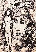 CHAGALL, MARC, 1887 - 1985, DER WEISSE CLOWN, LITHOGRAPHIE, VON 1964, AUS DLM NR. 147, MOURLOT 411, 37 X 27,5 CM, PP.