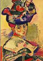 MATISSE, HENRI, 1869 - 1954, "FRAU MIT HUT",FARBLITHOGRAPHIE NACH EINEM GEMäLDE MONTE CARLO, A. SAURET 1954, 26,5 X 20,5 CM, ...
