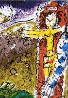 CHAGALL, MARC, 1887 - 1985, "CHRISTUS IN DER PENDELUHR", FARBLITHOGRAPHIE, 1957 AUS "LASSAIGNE", MOURLOT NR. 196, CA. ...
