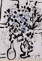 CHAGALL, MARC, 1887 - 1985, "BLAU-SCHWARZER STRAUSS", FARBLITHOGRAPHIE, 1957 AUS "LASSAIGNE", MOURLOT NR. 202, CA. 22,5 ...