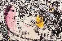 CHAGALL, MARC, 1887 - 1985, TRäUMEREI, FARBLITHGRAPHIE V. 1969 AUS "DLM" NR. 182, MOURLOT NR. 605, DOPPELBLATT MIT BUGFALTE, ...