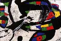 MIRO, JOAN, 1893 - 1983, KONVOLUT VON ZWEI FARBLITHOGRAPHIEN AUS DLM NR. 231 VOM 1978, DOPPELBLäTTER MIT BUGFALTE EINES DAVON ...