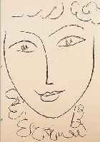 MATISSE, HENRI, 1869 - 1954, MäDCHENKOPF, LITHOGRAPHIE, CA. 31,5 X 24,5 CM